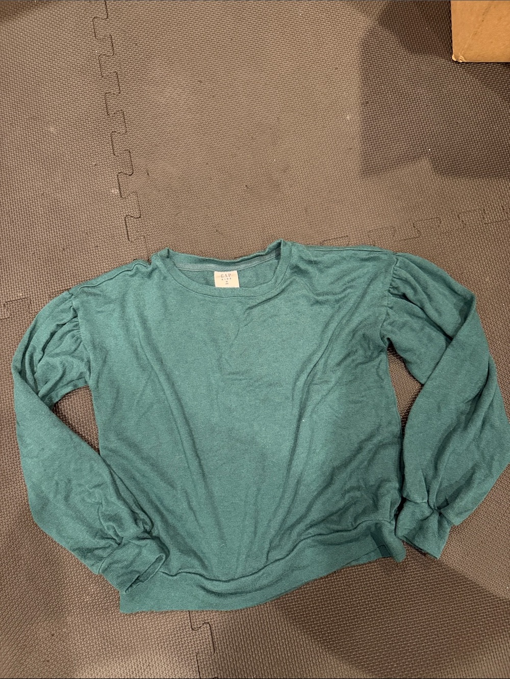 GAP Kids Dark Green Soft Long-Sleeve Crewneck Sweater